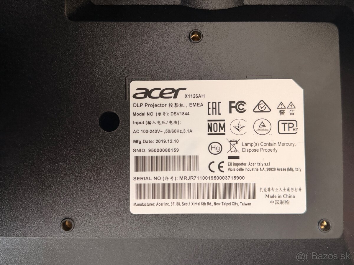 Projektor Acer X1126AH - 9