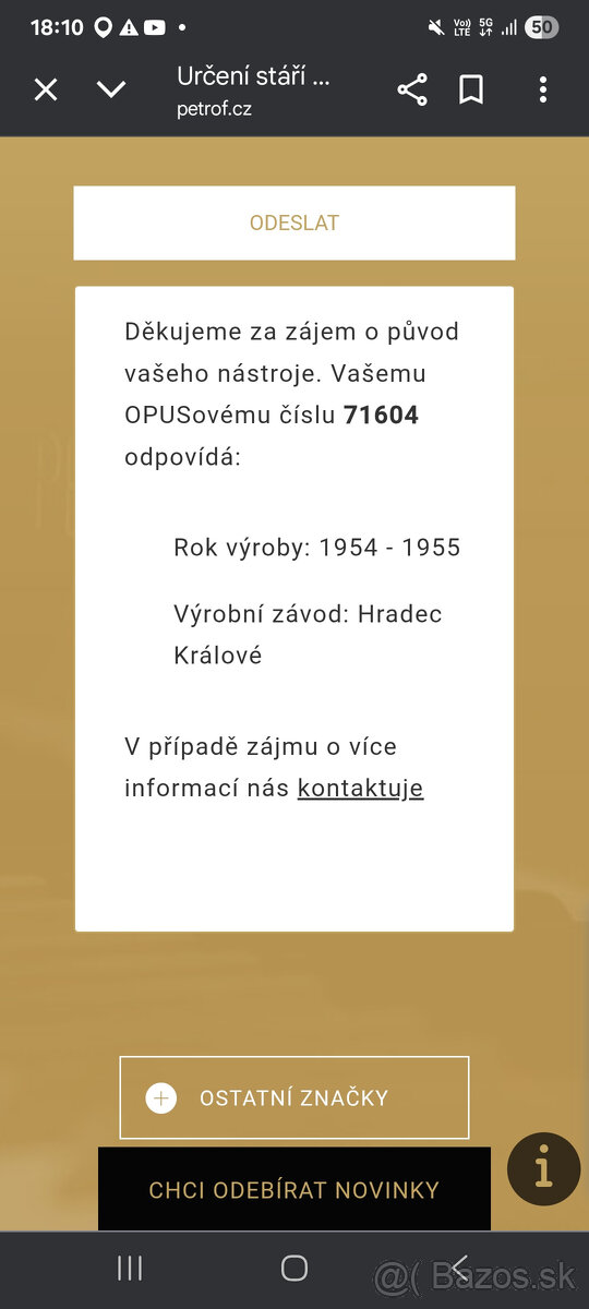 Predám piano Petrof - 9