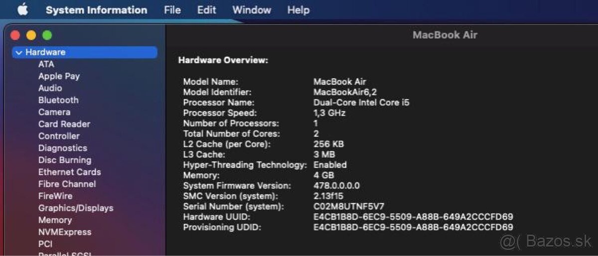 Predám MacBook Air 13" (Mid 2013) + 128GB JetDrive karta - 9