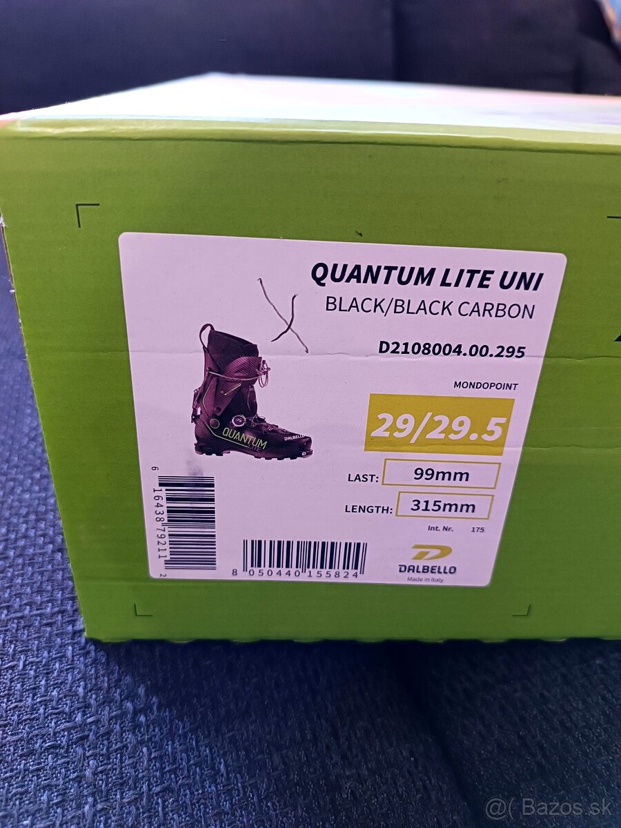 SKIALPOVÉ LYŽIARKY DALBELLO QUANTUM LITE UNI BLACK CARBON 29 - 9