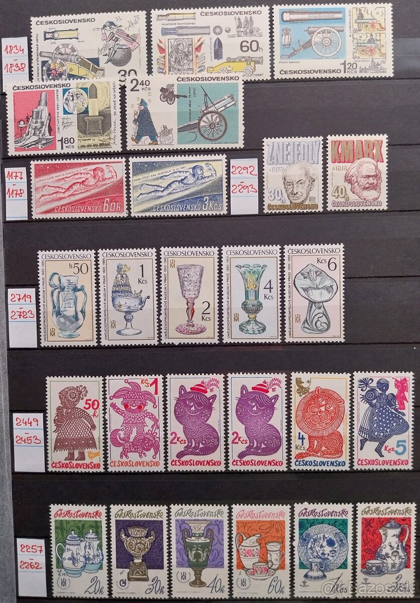 Známky ČESKOSLOVENSKO – 5 - 9