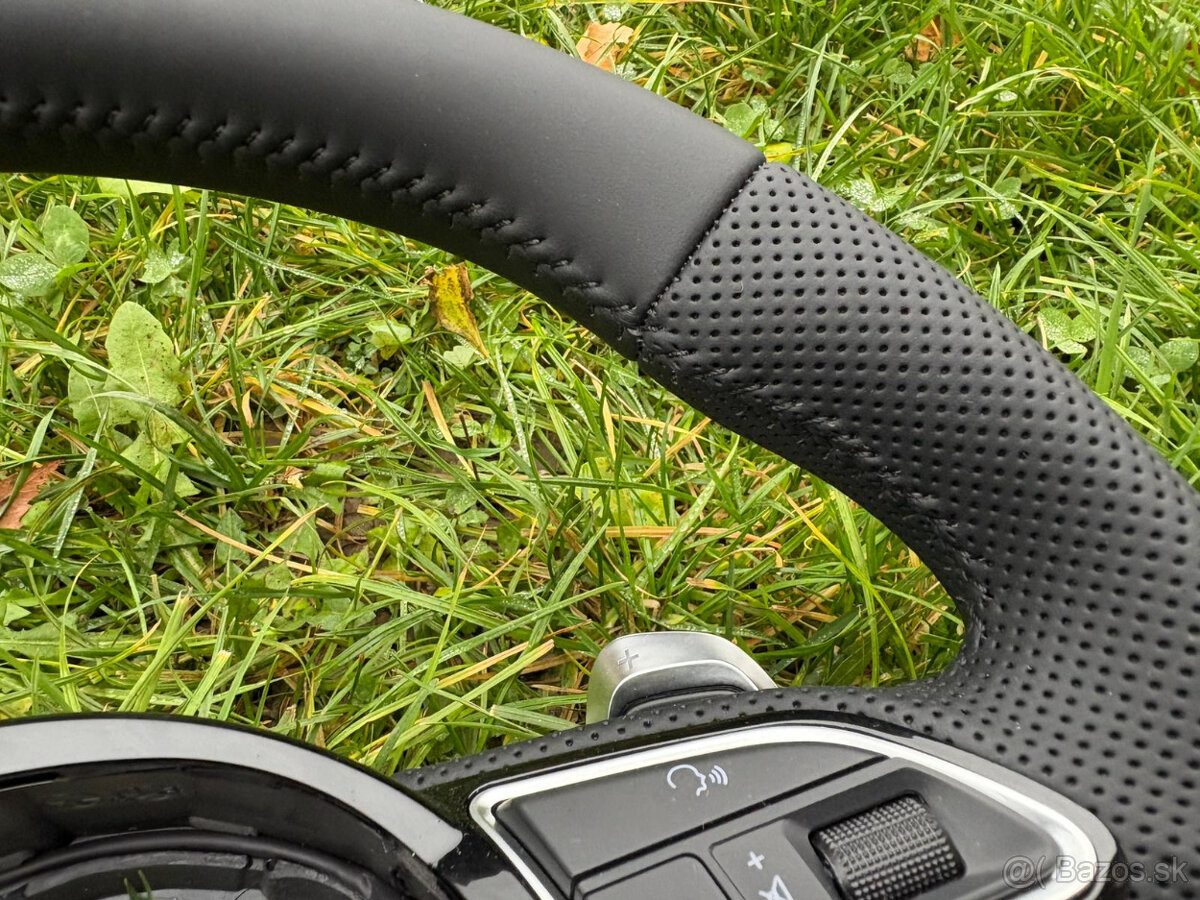 VOLANT AUDI KOŽENÝ PERFOROVANY CIERNE SITIE ZKOSENY - 9