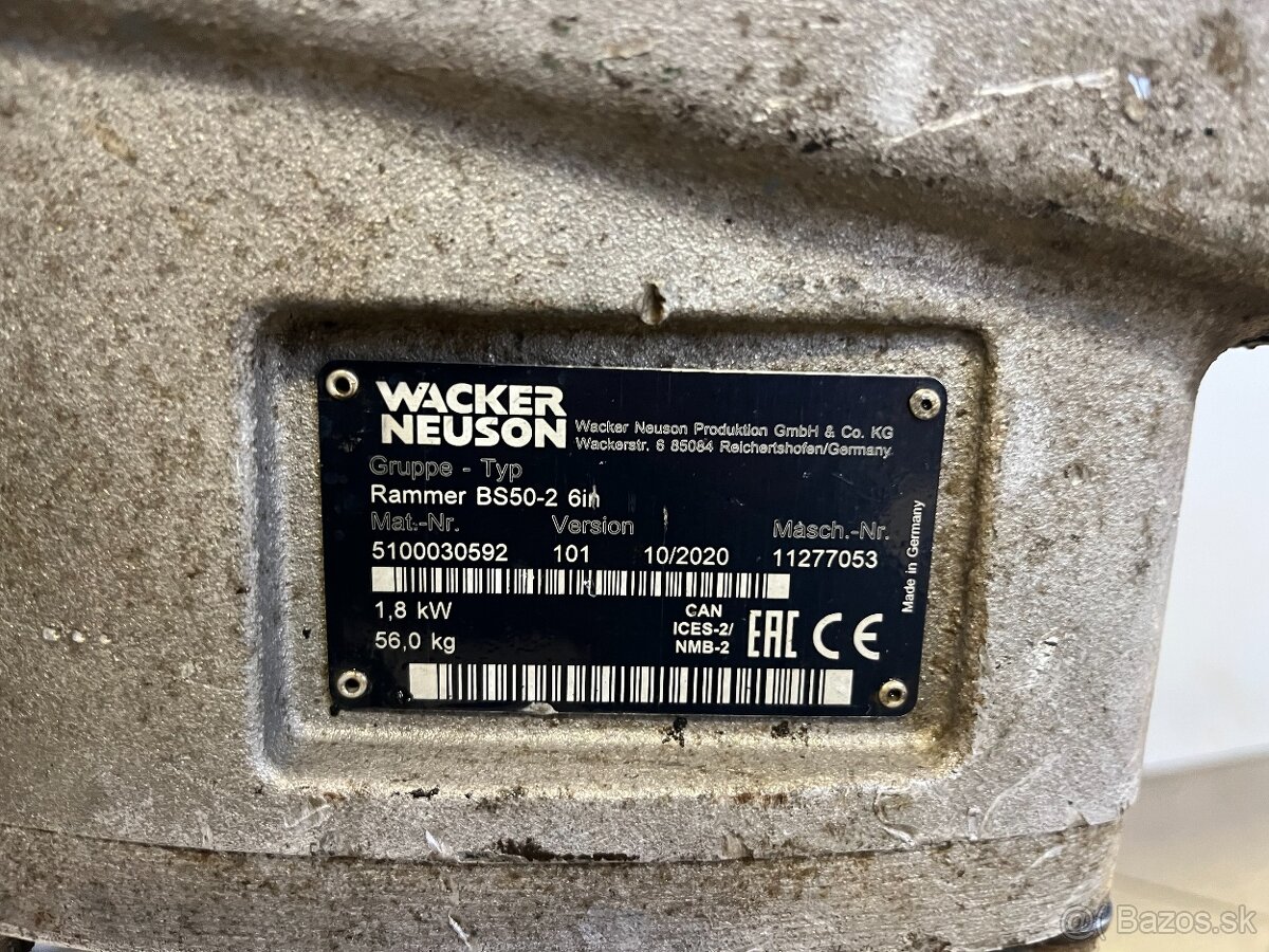 Vibracna zaba, noha, skokan Wacker Neuson BS 50-2 , 2020rv - 9