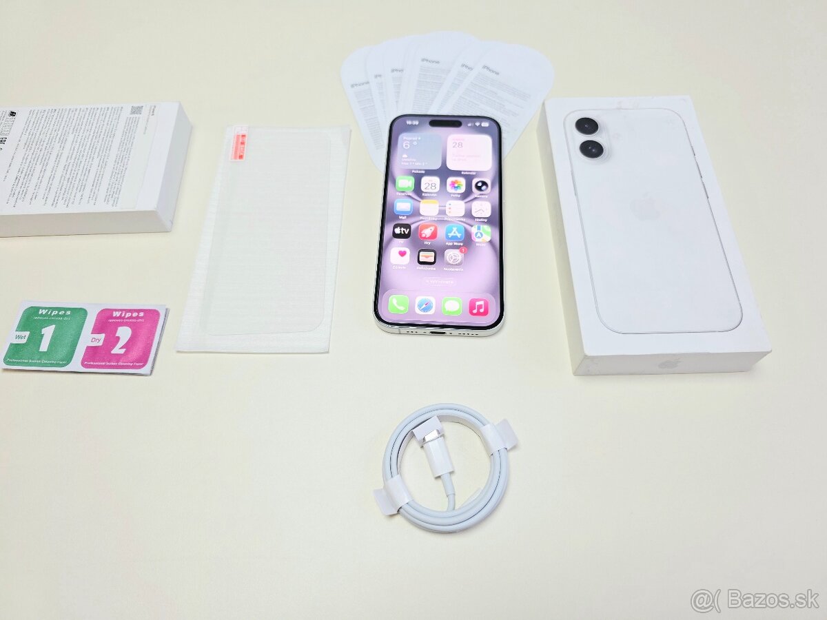 APPLE IPHONE 16 128GB WHITE TOP STAV - 9