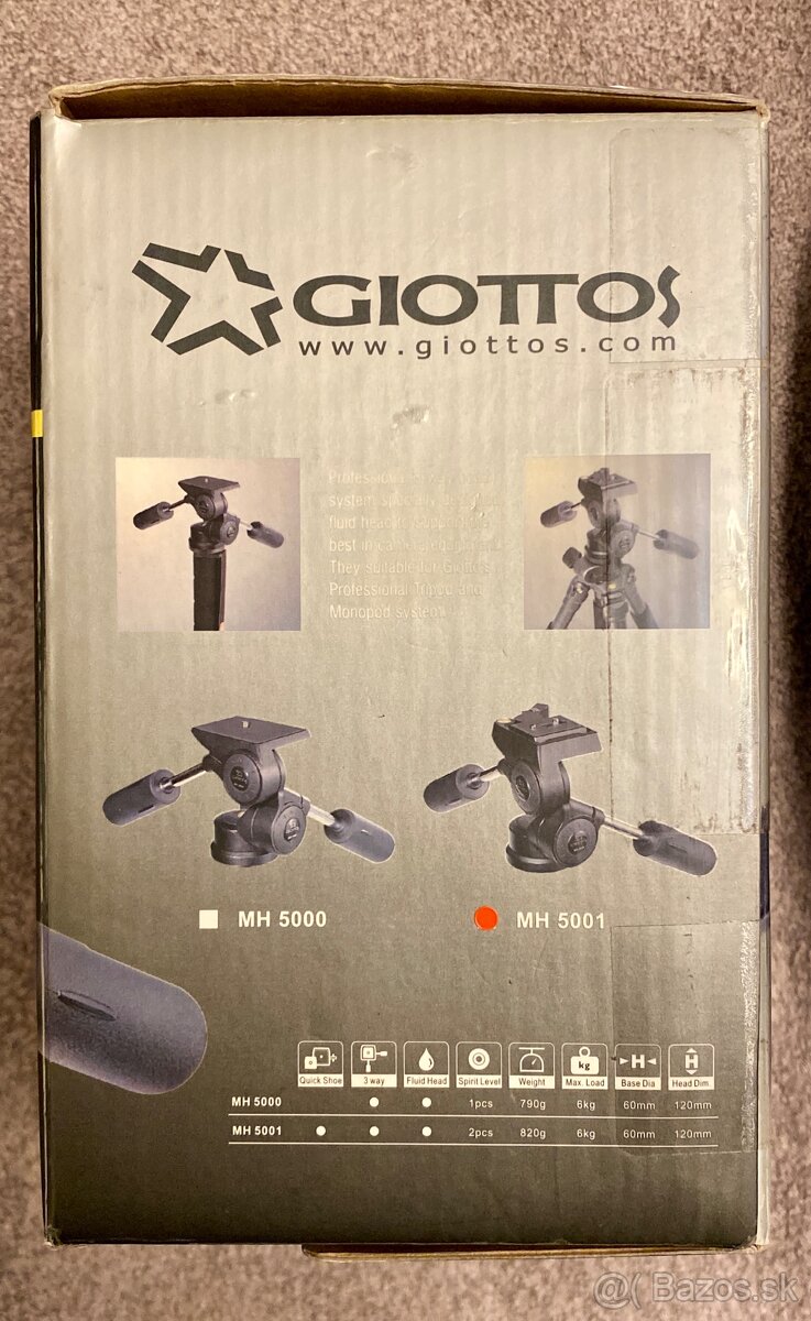Giotto MH 5001 video/foto hlava - 9