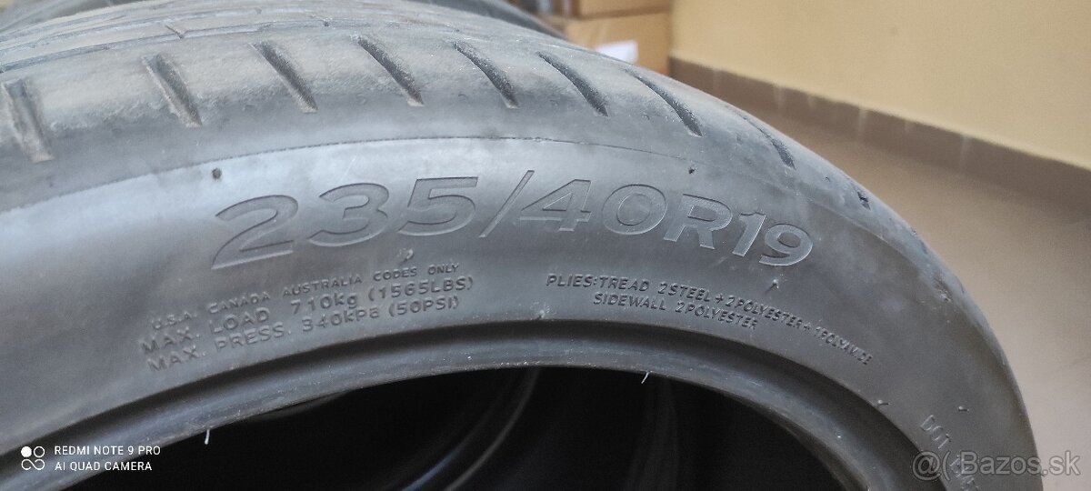 Letné pneumatiky 235/40/r19 - 9