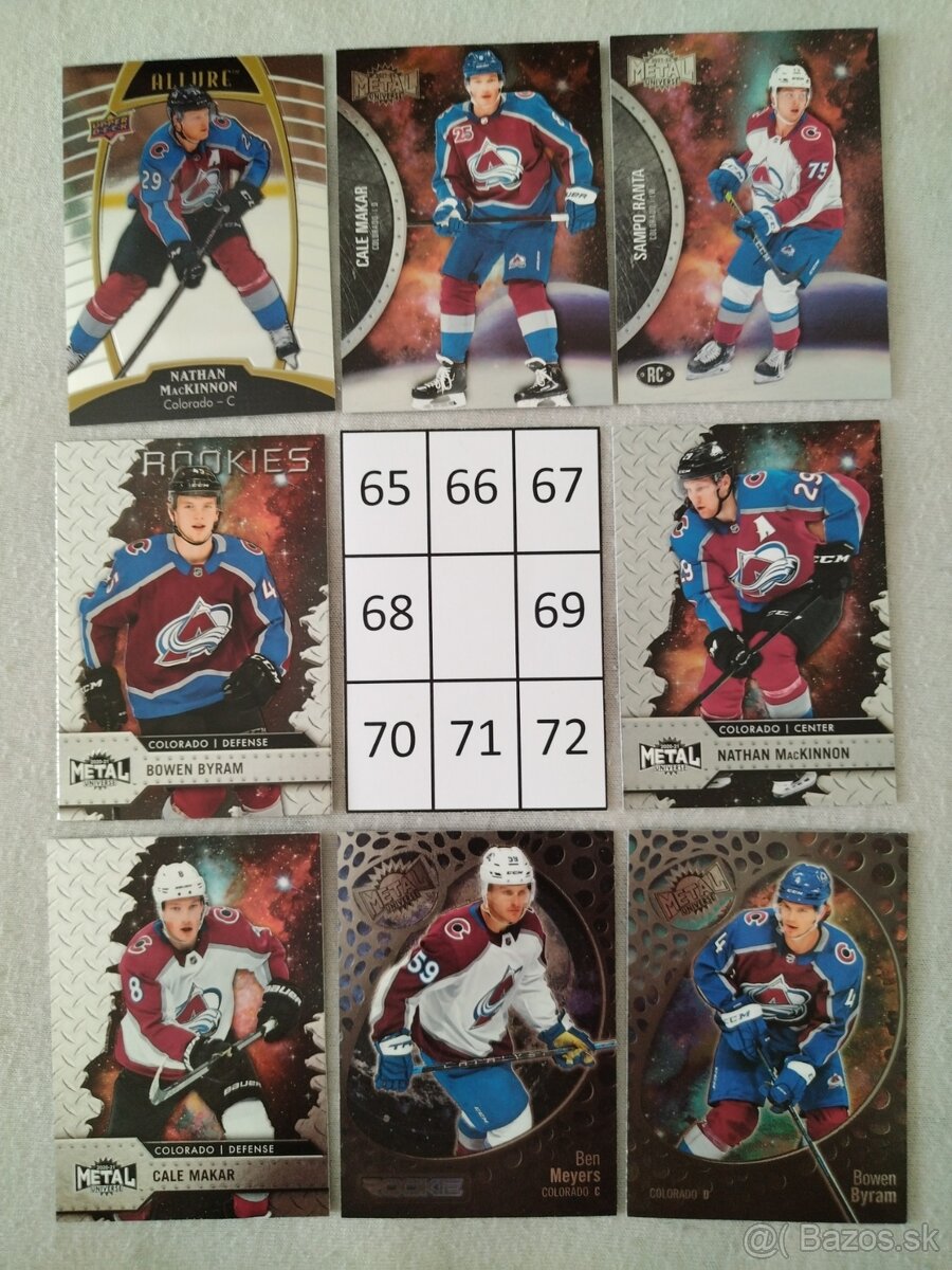 Hokejové kartičky Colorado mix 2 - 9