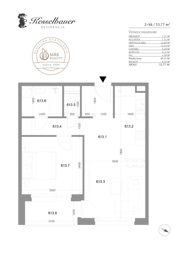 Luxusný kompletne zariadený 2i byt v centre Bratislavy - 9