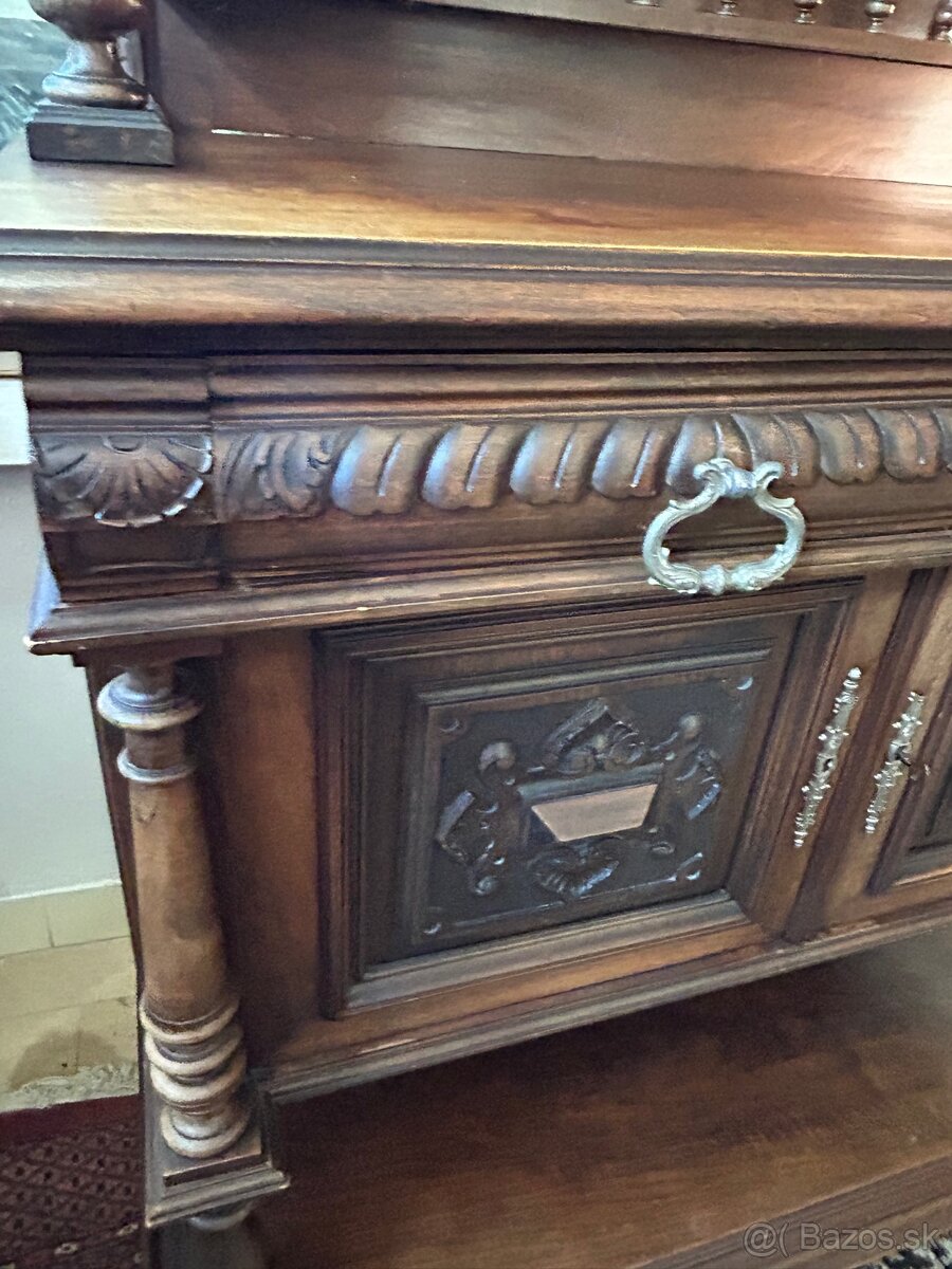 Starožitný príborník, etažér - 9