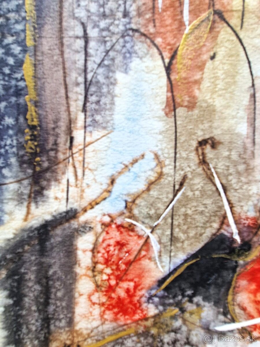 Michael Rosenwein (UNIKAT-akvarel) Abstraktný expresionizmus - 9