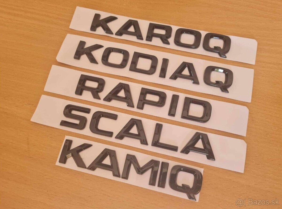 ŠKODA nápisy ČIERNE / CHROMOVE - 9