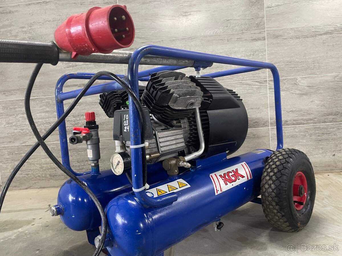 Mobilný kompresor KGK Fiac dvojpiestový olejový kompresor 40 - 9