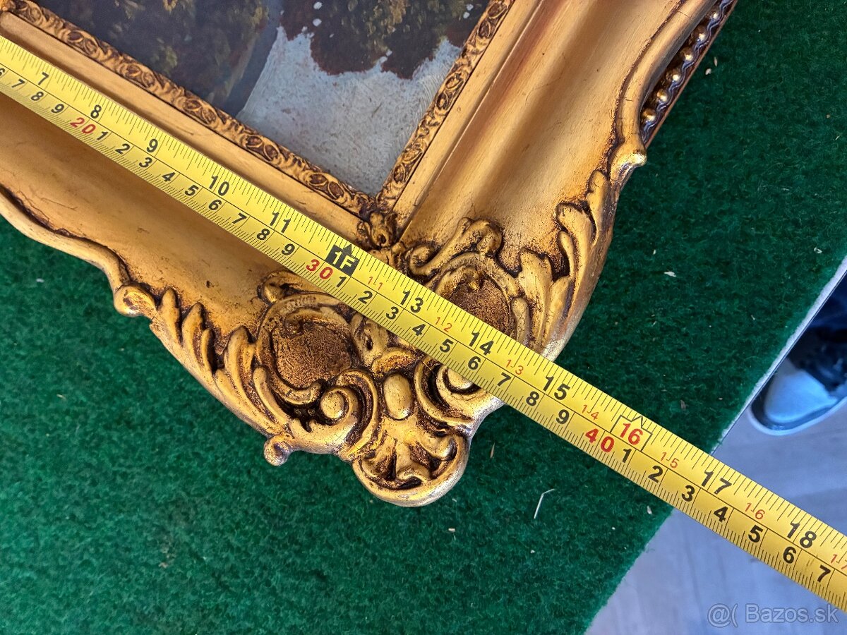 Stará olejomaľba na doske 1 - 9