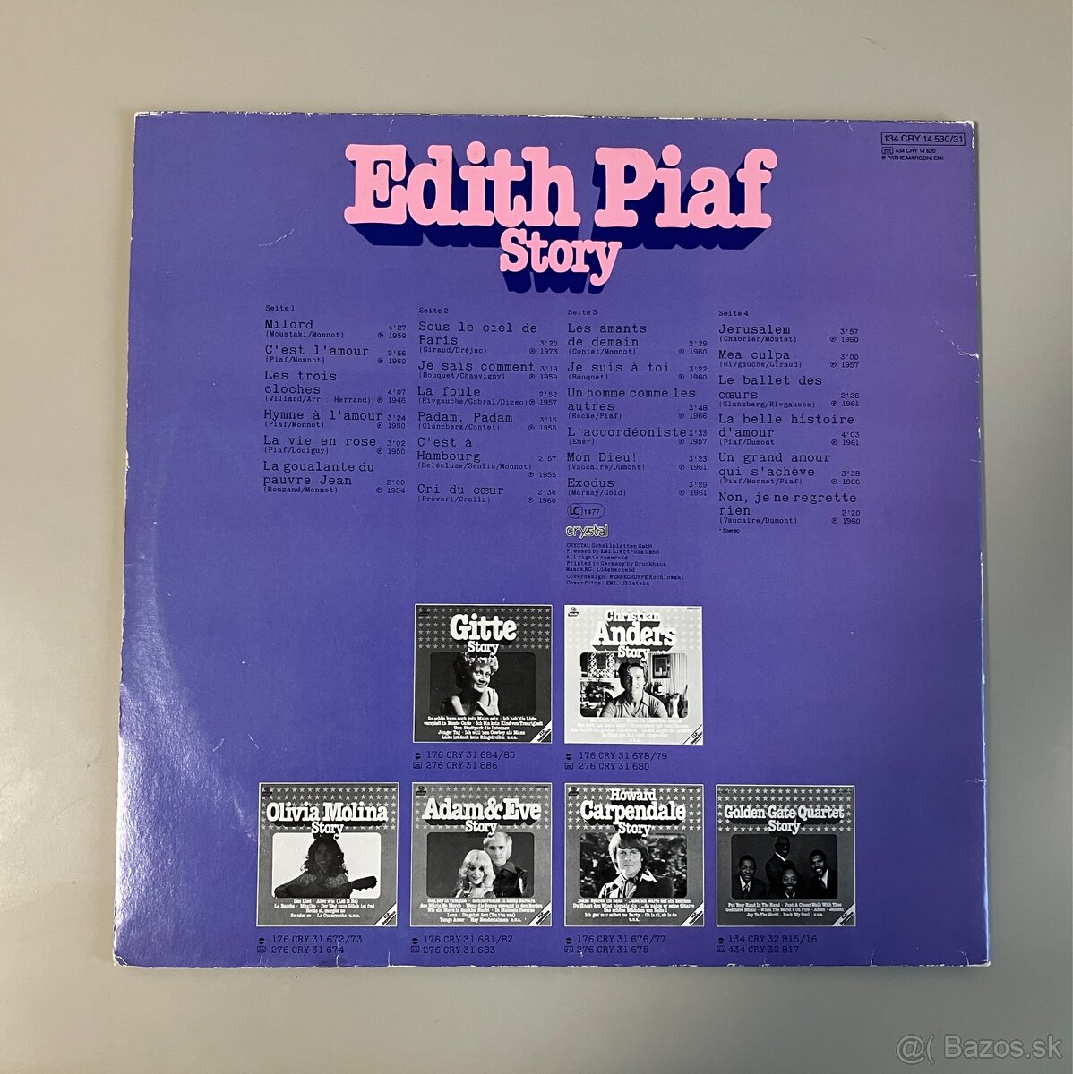 2LP Edith Piaf - Edith Piaf Story - 9