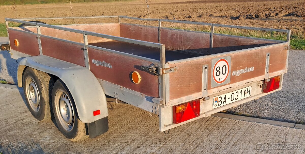 Prívesný vozík brzdený Agados 1,6T. - 9