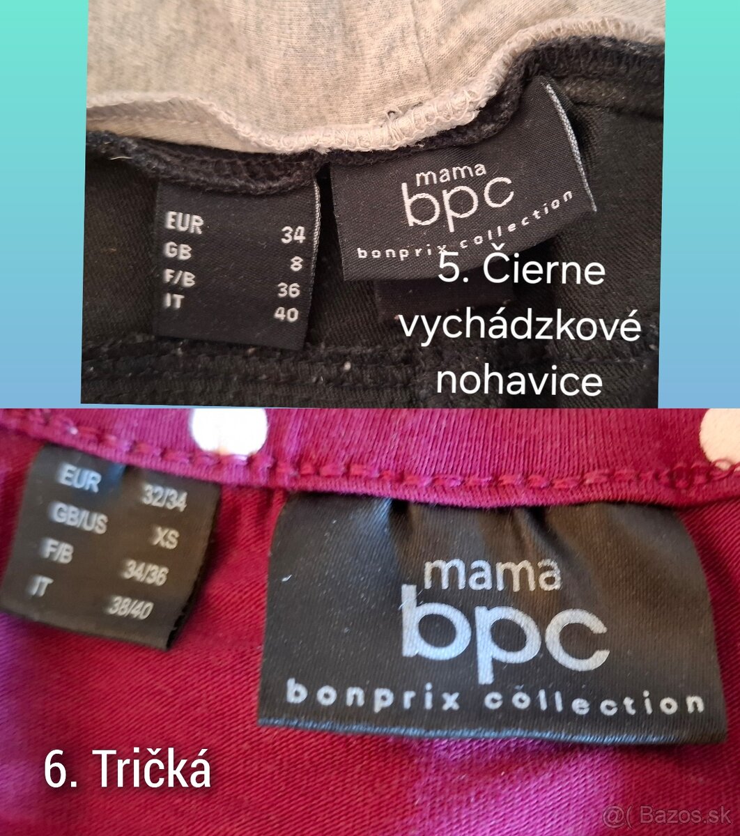 Balík tehotenského oblečenia - nohavice, tričká - 9