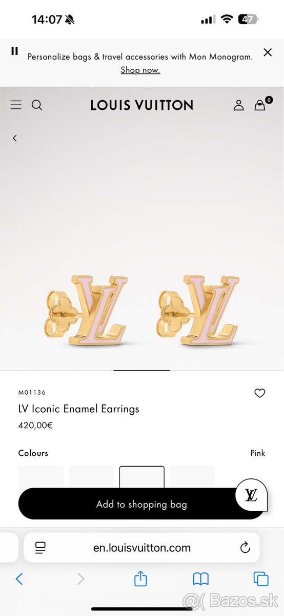 Louis Vuitton Iconic Enamel náušnice - 9