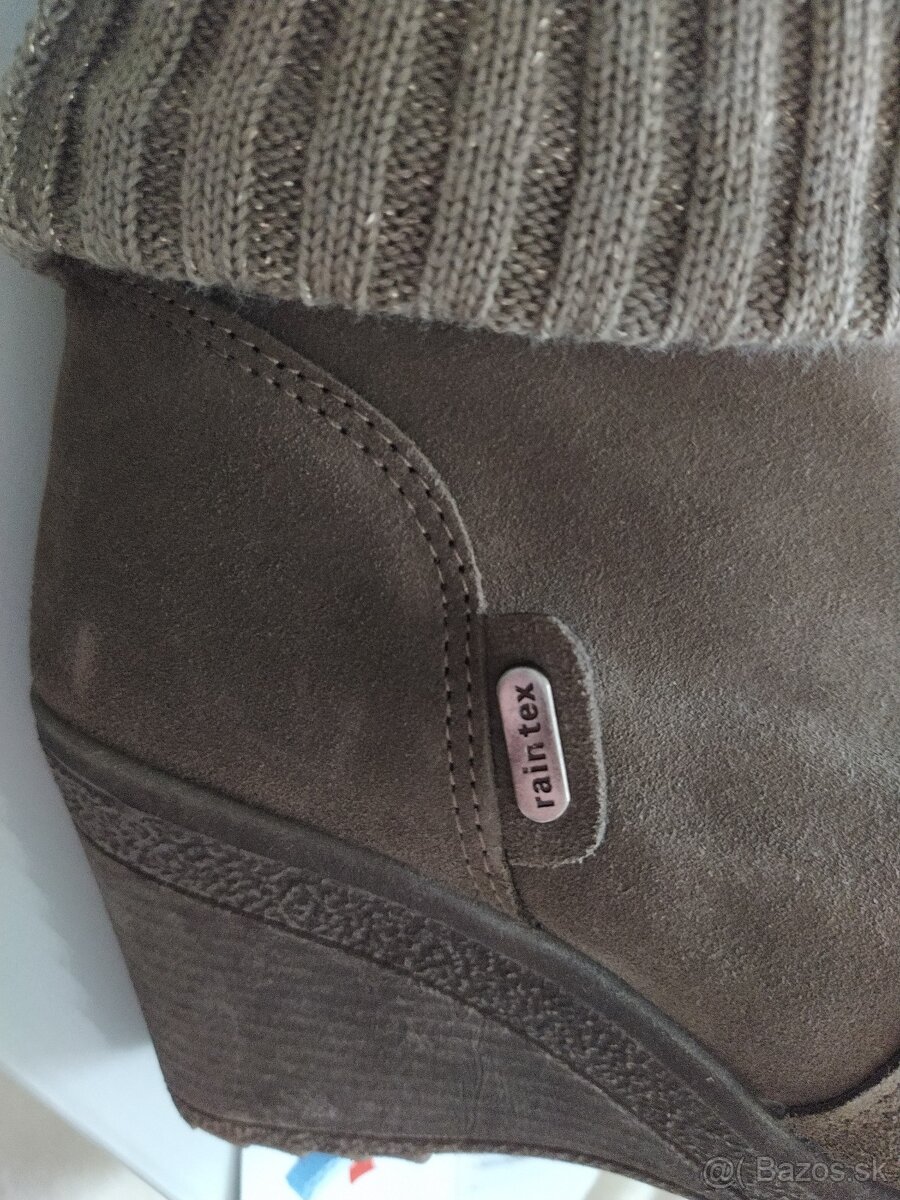 NOVÉ kožené hnedé čižmy veľ. 38 (osobný odber) - 9