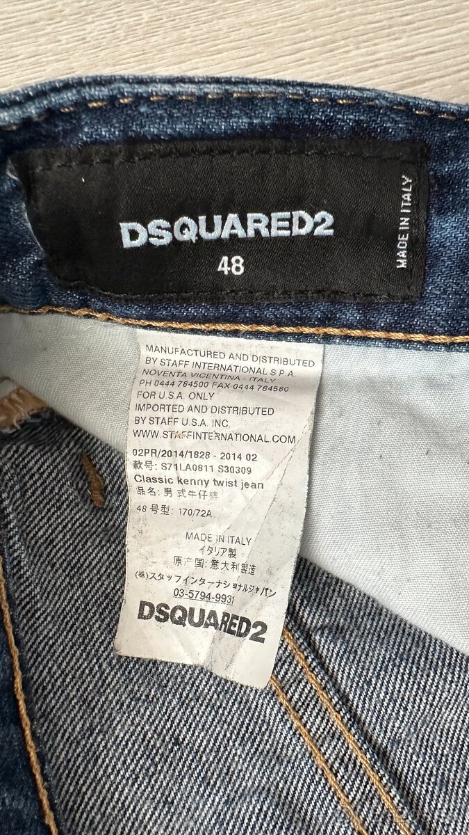 Pánske štýlové džínsy DSQARED2 - veľkosť48 - 33/31 - 9