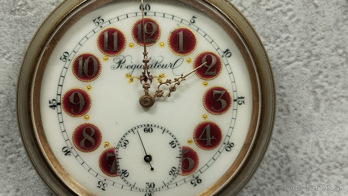 Železniční hodinky REGULATEUR s lokomotivou, 66mm, 202g - 9