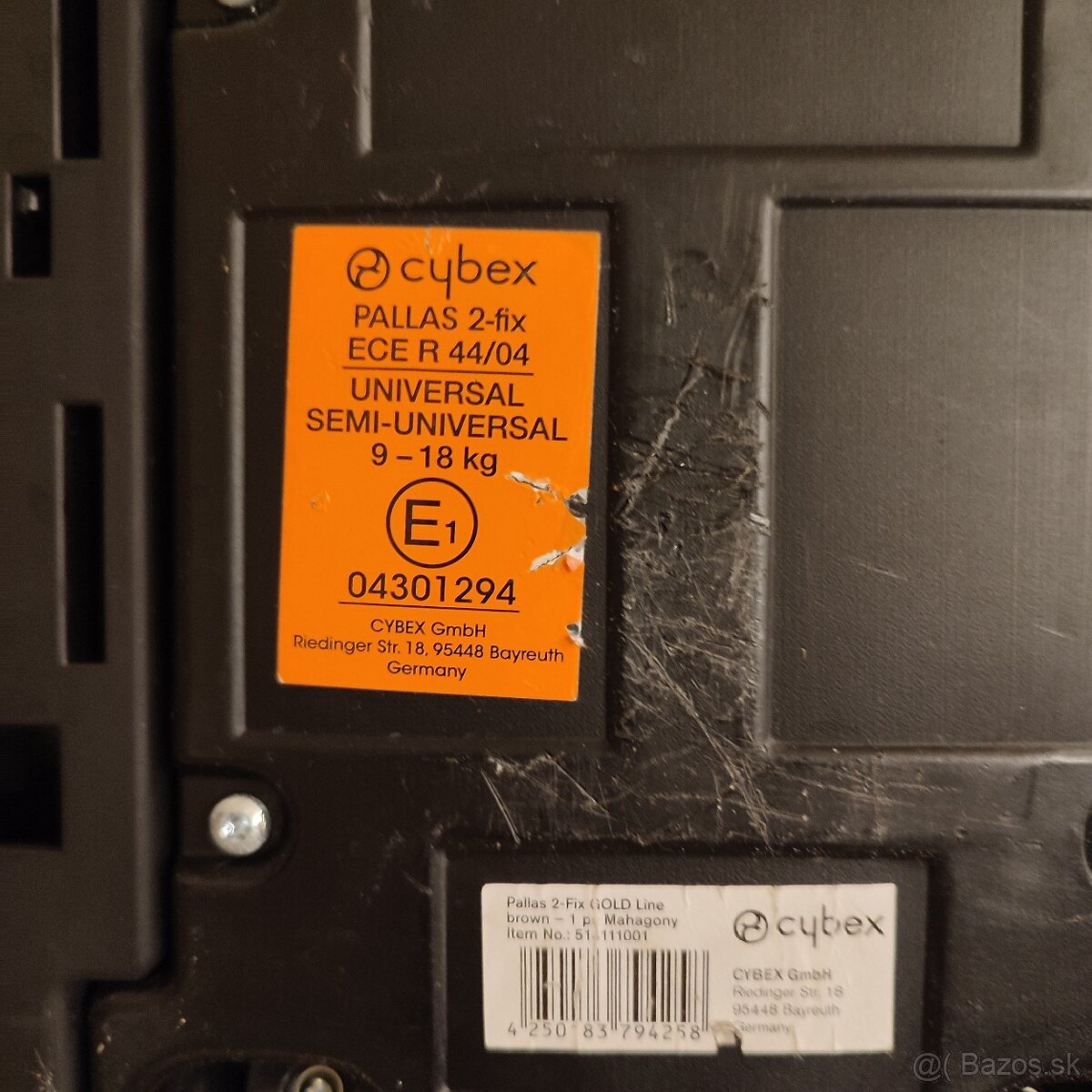 cybex pallas 2fix ECE R 44/04 - 9