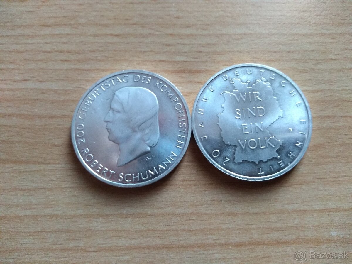 Strieborné Nemecké euromince 20€ a 10€ - 9