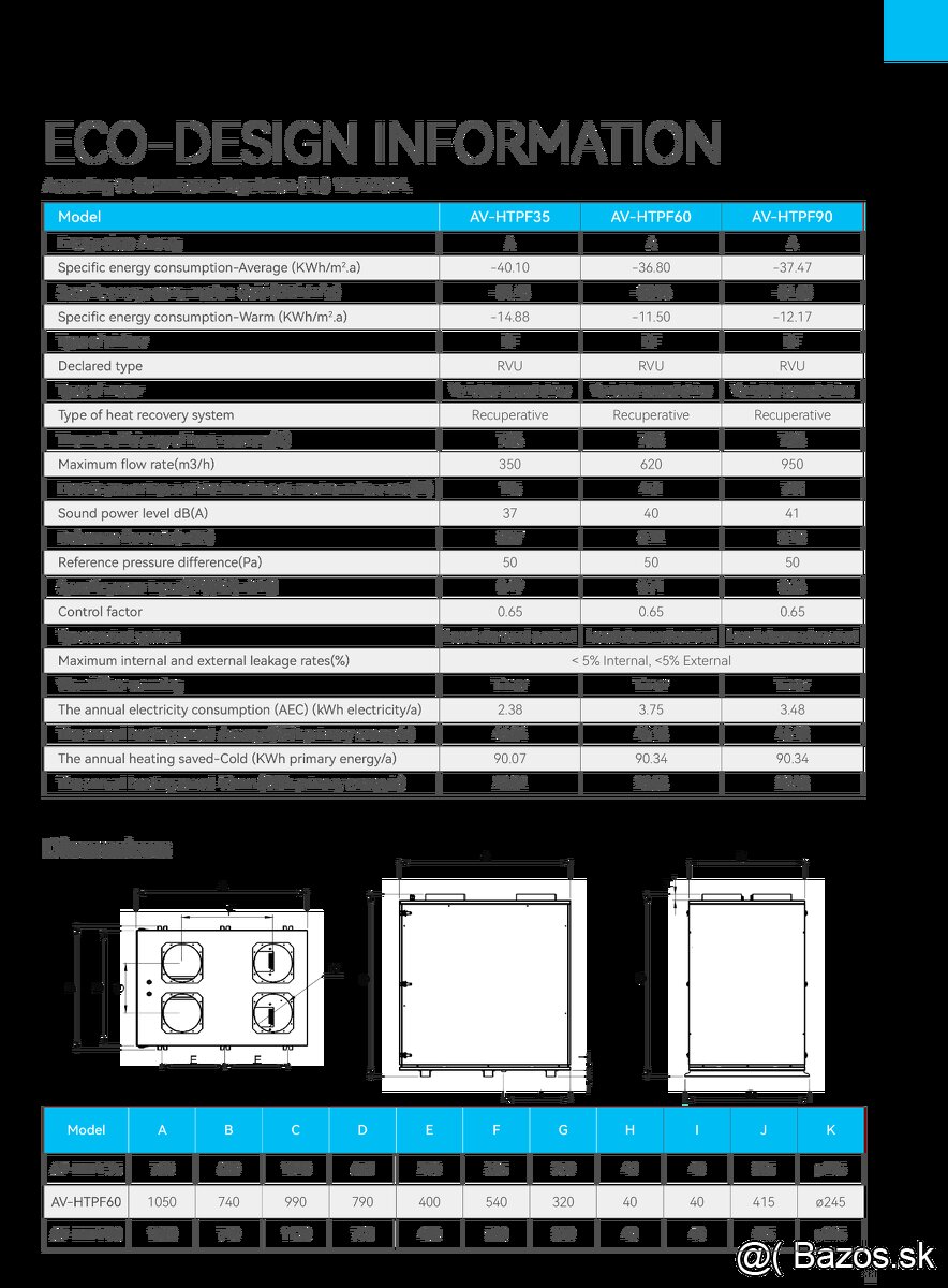 Rekuperačná vetracia jednotka 350m3/h s tepelným čerpadlom. - 9