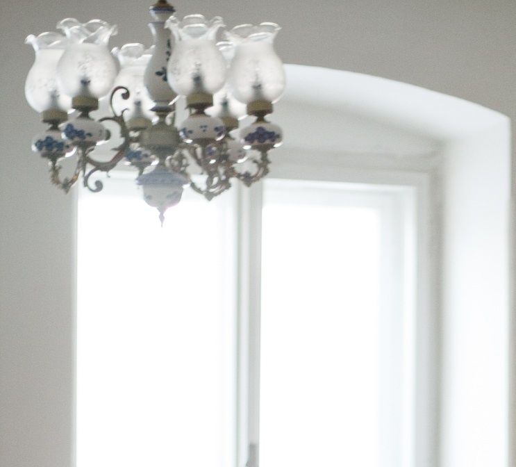 Luster rustikálny keramický starý - 9