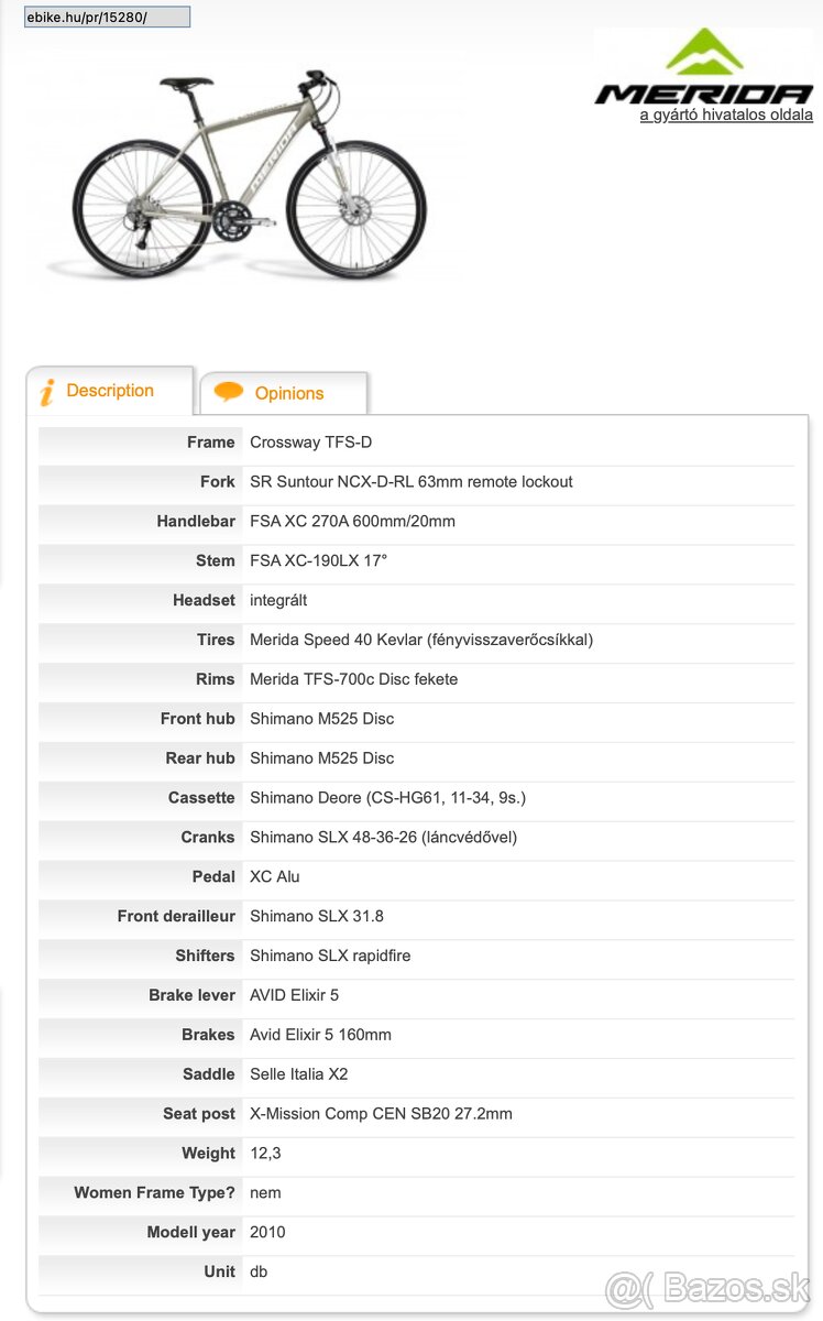Pansky krosovy bicykel Merida - 9