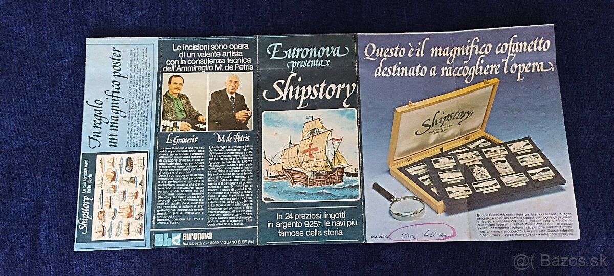 Investičné striebro-tehličky-sada Slávne lode-70te roky-962g - 9