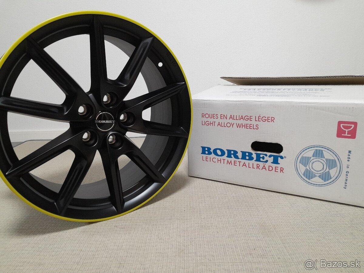 Alu disky R18 5x112 Et44 8J Borbet Audi Vw Škoda Seat - 9