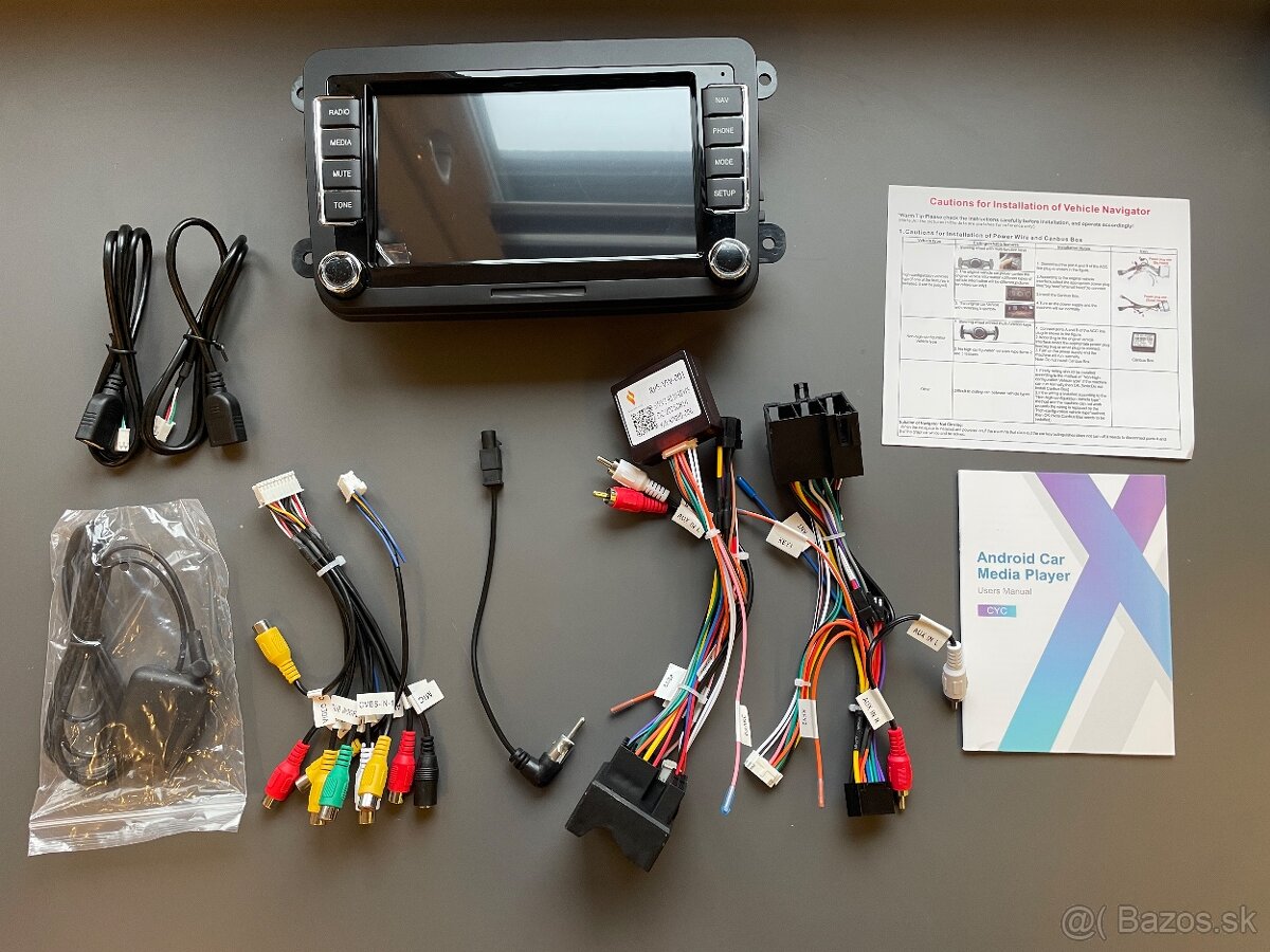 VW, SEAT, ŠKODA 7” 2DIN ANDROID autorádio, CARPLAY 2GB+64GB - 9