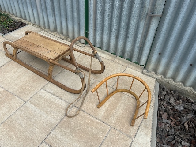 Predám drevené sánky s operadlom - 9