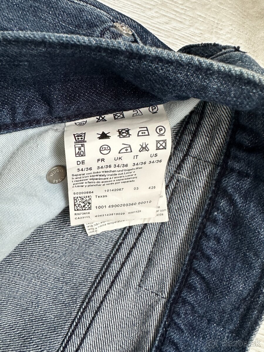Pánske,kvalitné džínsy HUGO BOSS - velkosť - 34/36 - 9