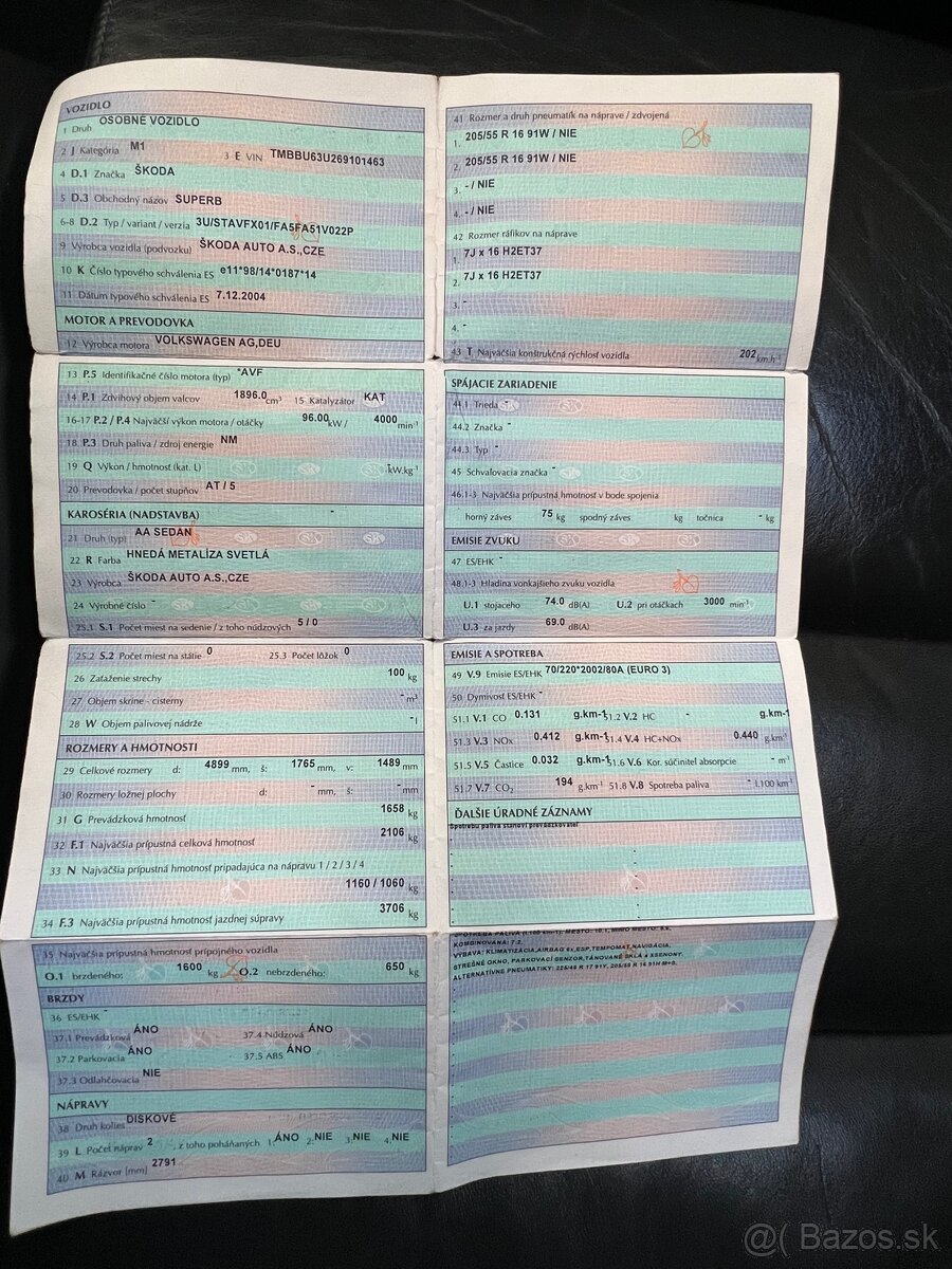 Predám Škoda Superb 1,9TDI 96kw ELEGANCE - 9