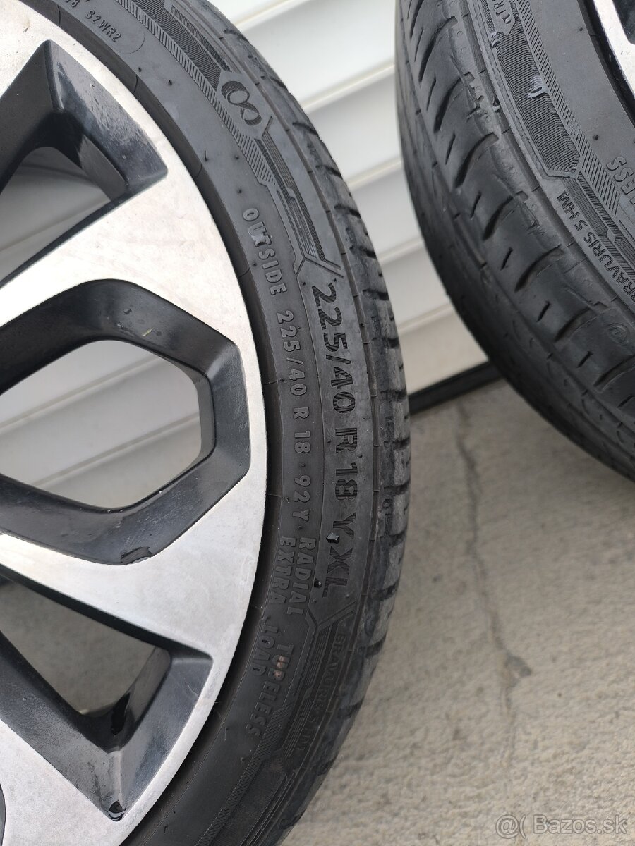 Elektróny 5x114,3 R18 + 225/40 letné pneu - 9