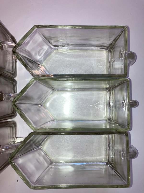 5 ks Sklenena doza, nadoba, zasobnik na pochutiny - 9