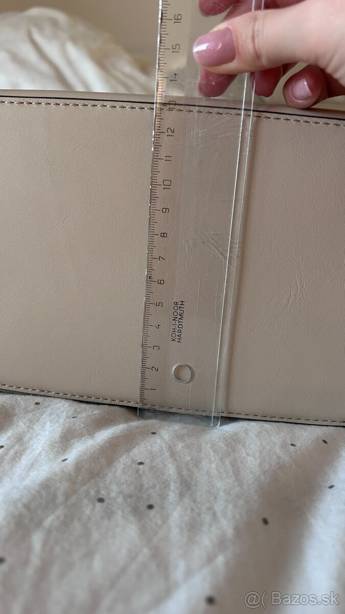 Kožená kabelka Lauren Ralph Lauren Marcy - svetlo bežová - 9