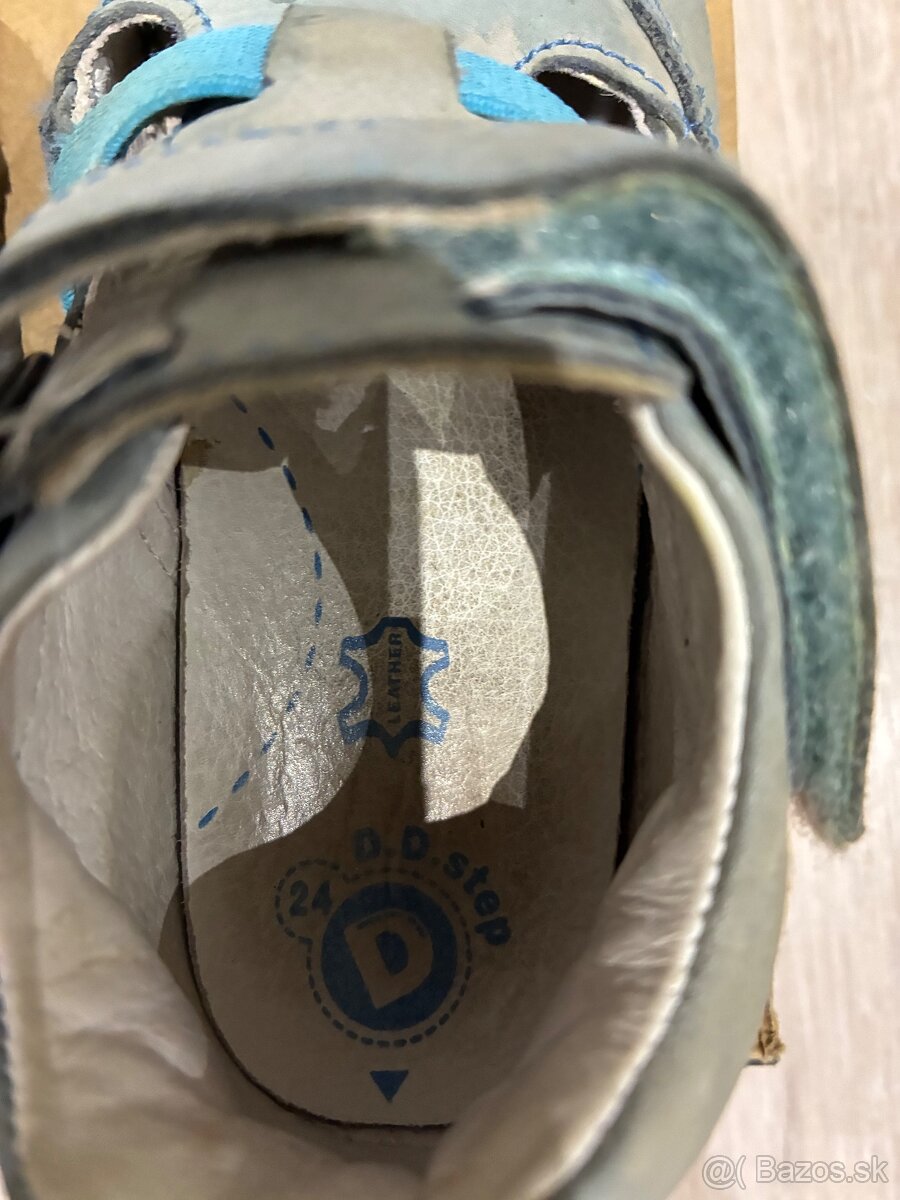 Letné kožené sandálky D.D.Step Sky Blue v24 - 9