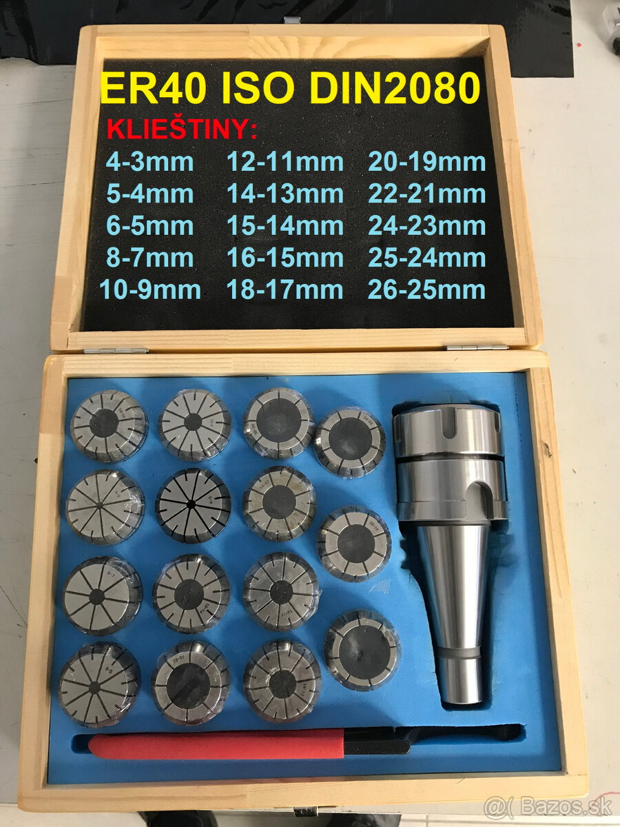 Predám klieštinvoé sady ER25, ER32, ER40 - 9