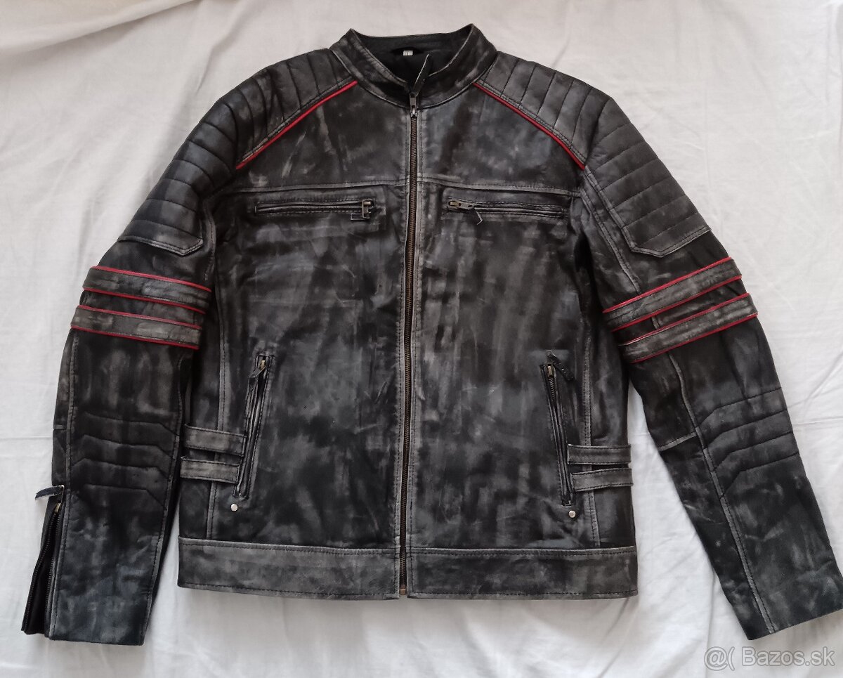 Pánska kožená bunda veľ.L-nová - 9