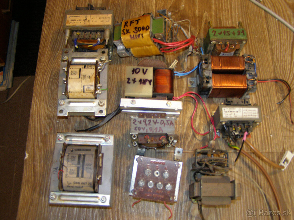 Transformátory výstupné aj sieťové,zosilňovače 120W... - 9