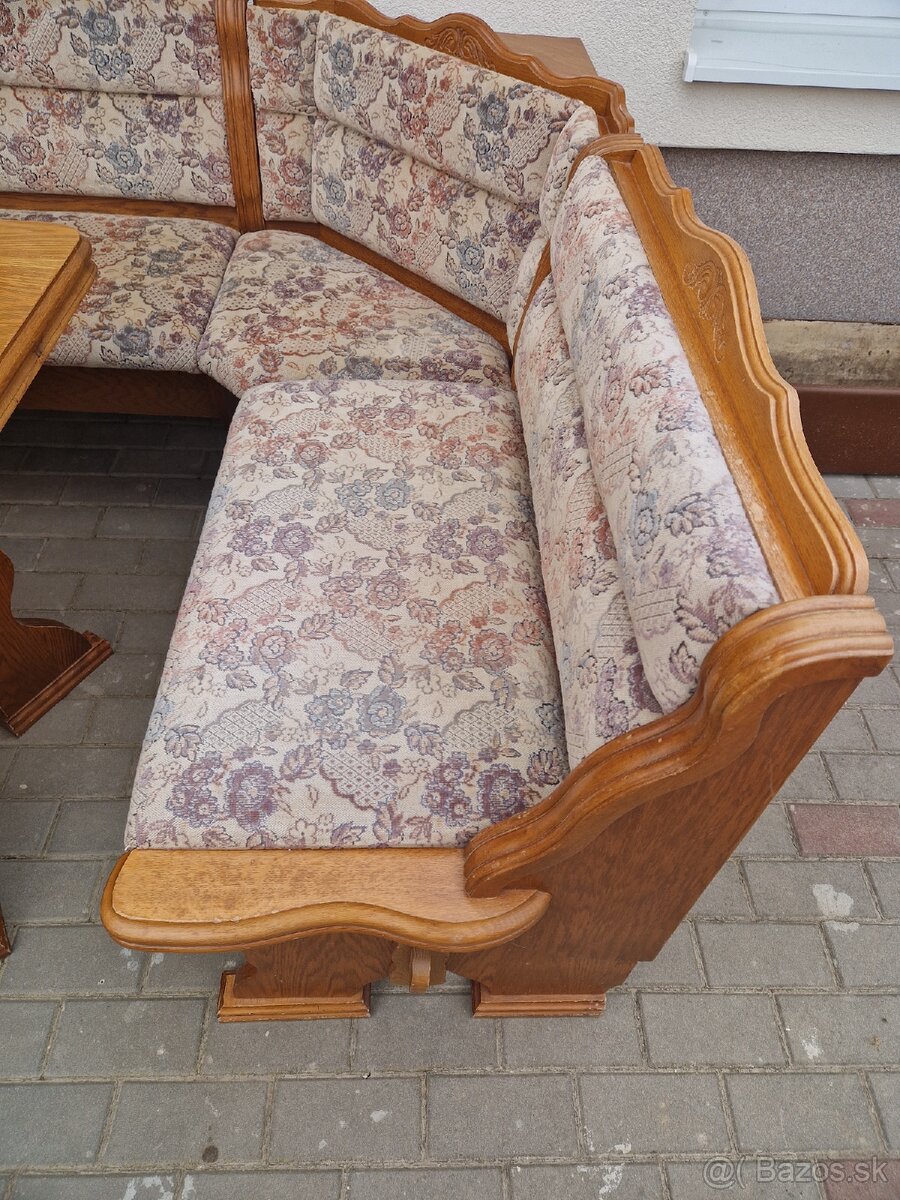 Rohová lavica, jedálenský set - 9