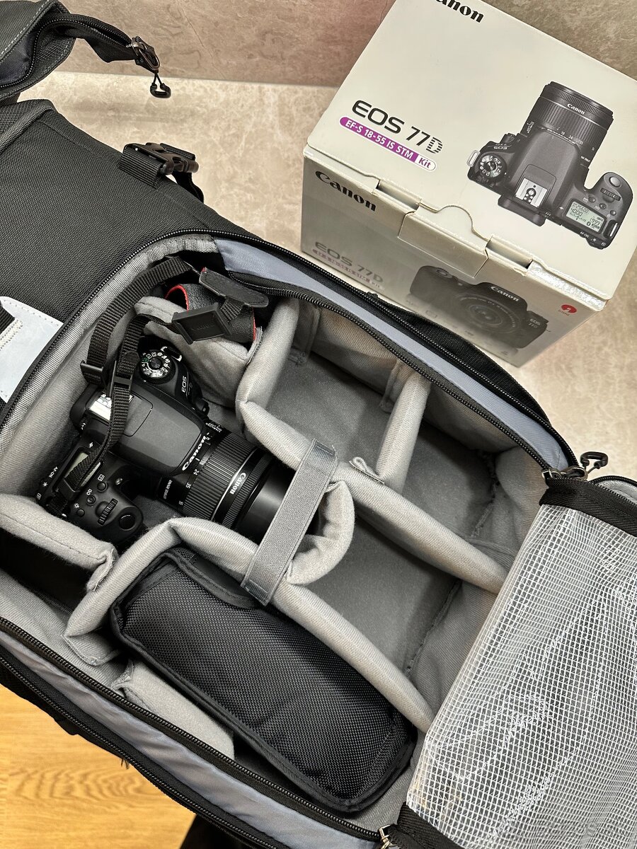 Canon EOS 77D + objektív 18-55mm + Godox blesk + príslušenst - 9