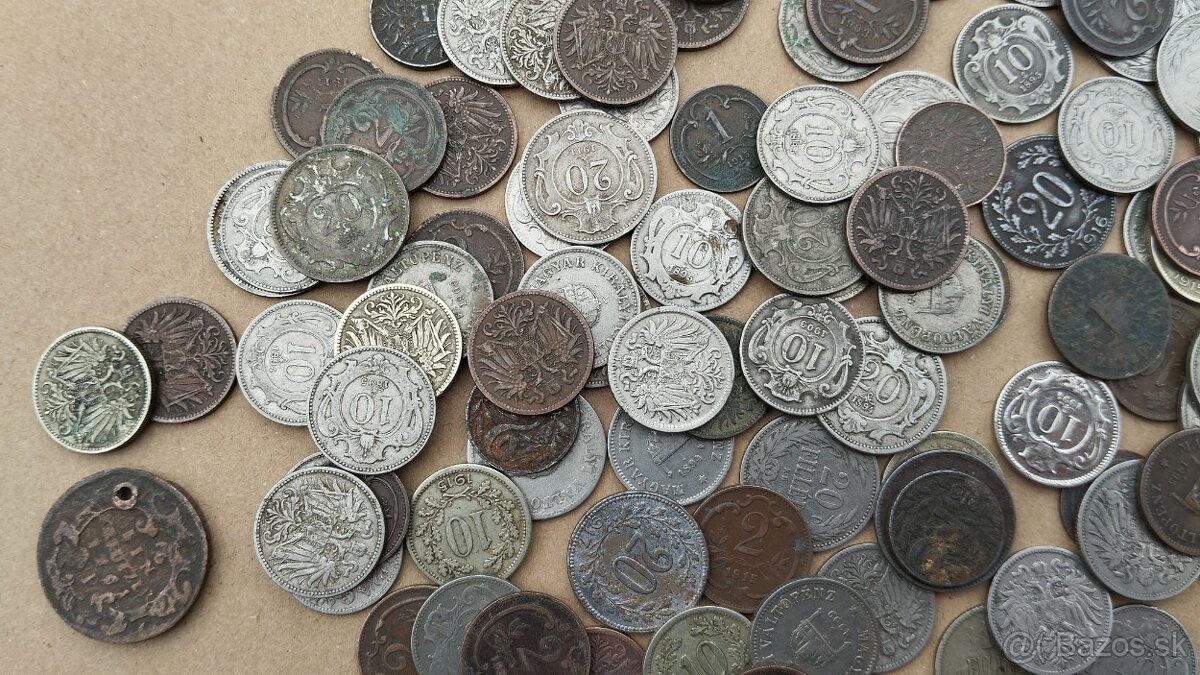 Staré mince, fillery viz foto, rakousko uhersko,konvolut min - 9