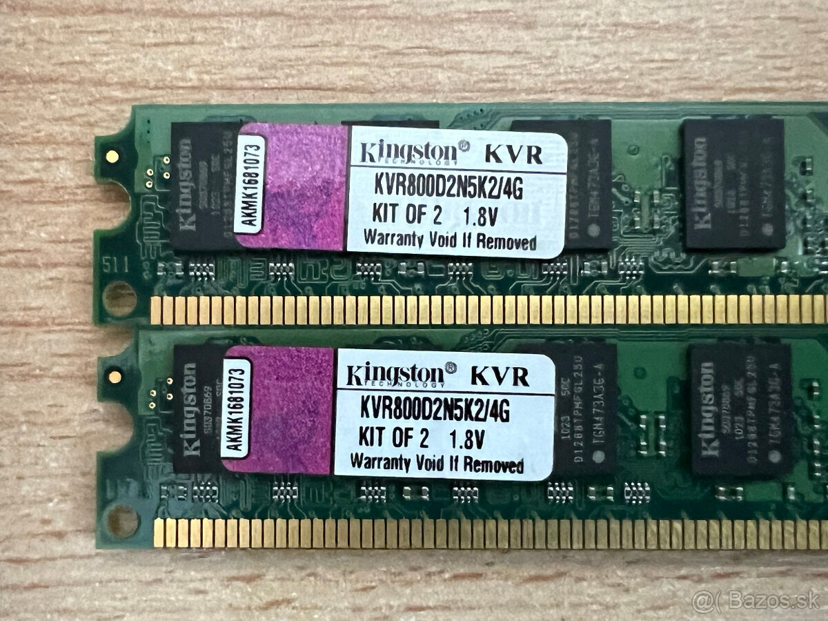 Predám pamäťové moduly DDR2 4GB 2GB 1GB 512MB - 9