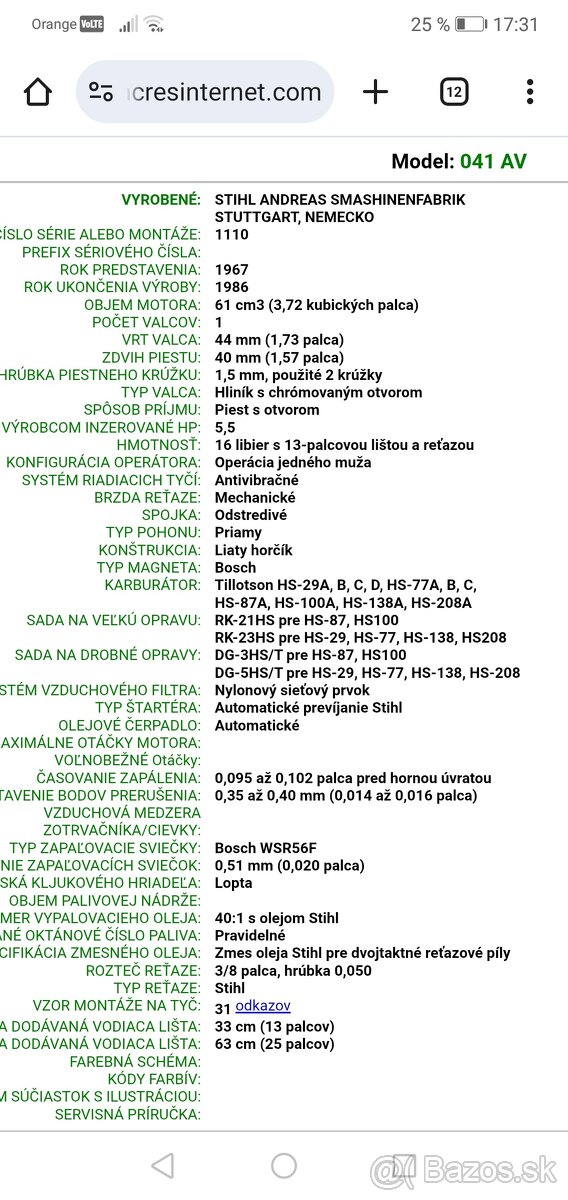 Motorová píla Stihl 041 AV electronic - 9