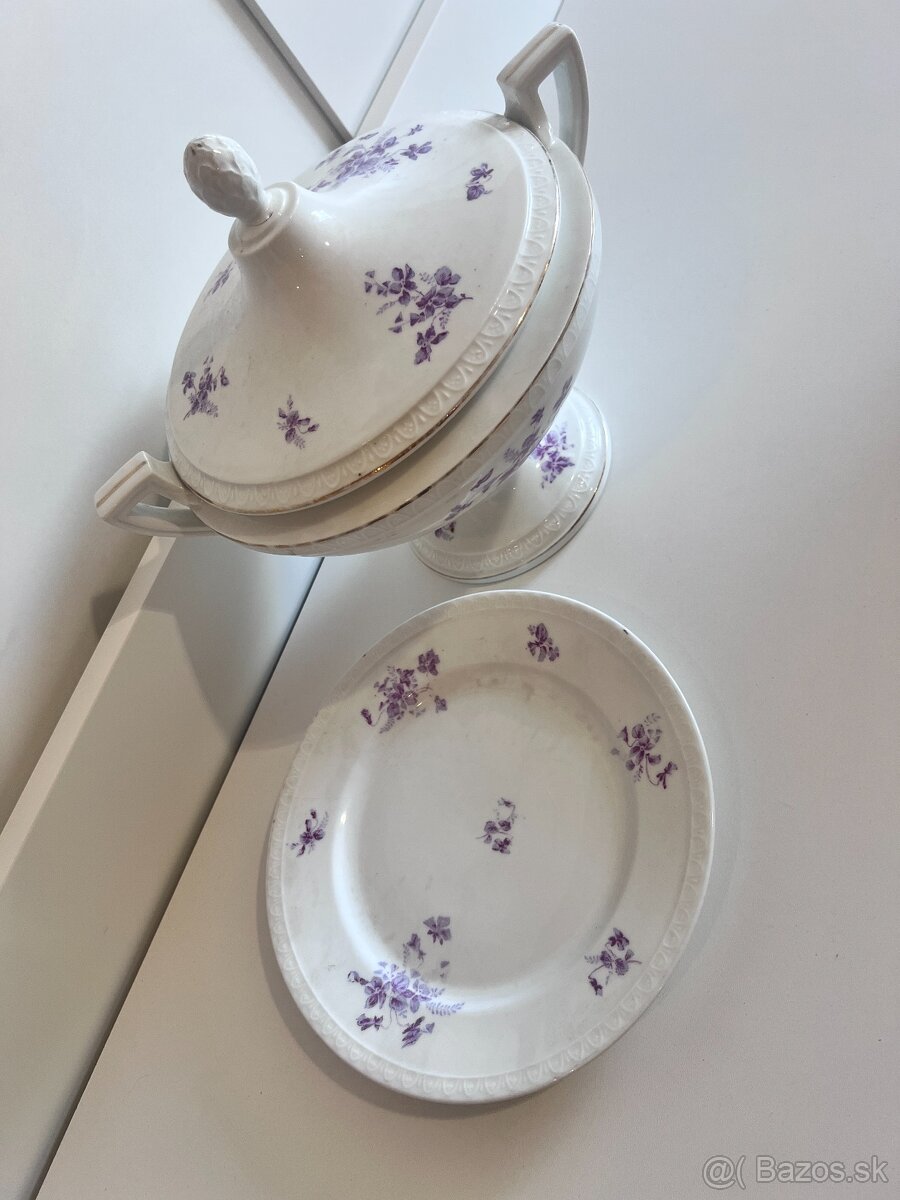 Servírovacia súprava s fialkami - 9
