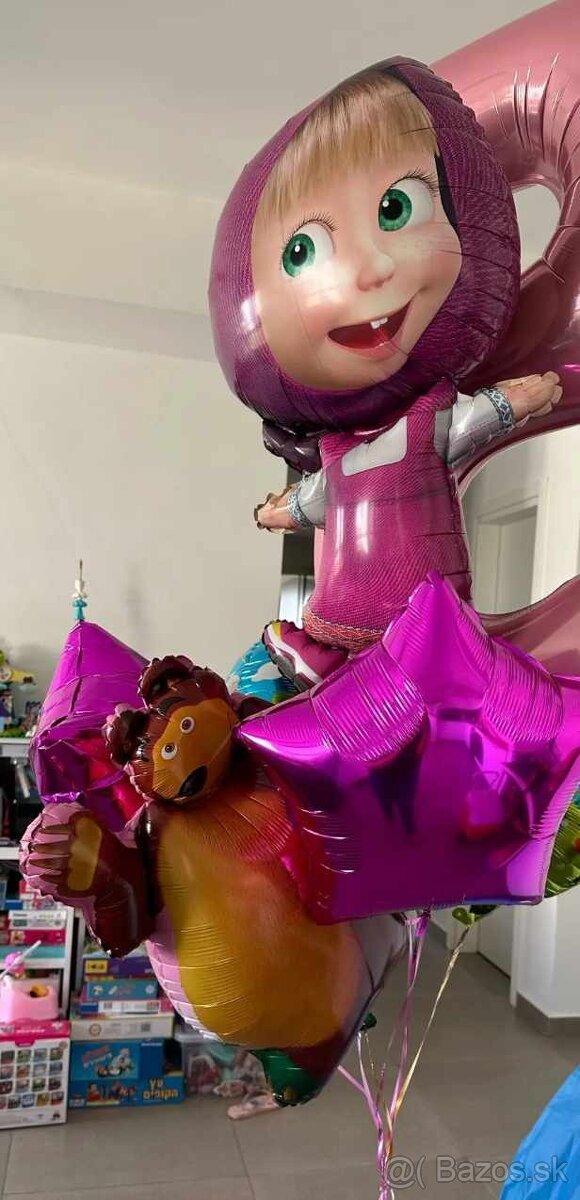 Nové balóny Máša 84cm a medveď 65cm - AŽ 15/16/17 kusov - 9