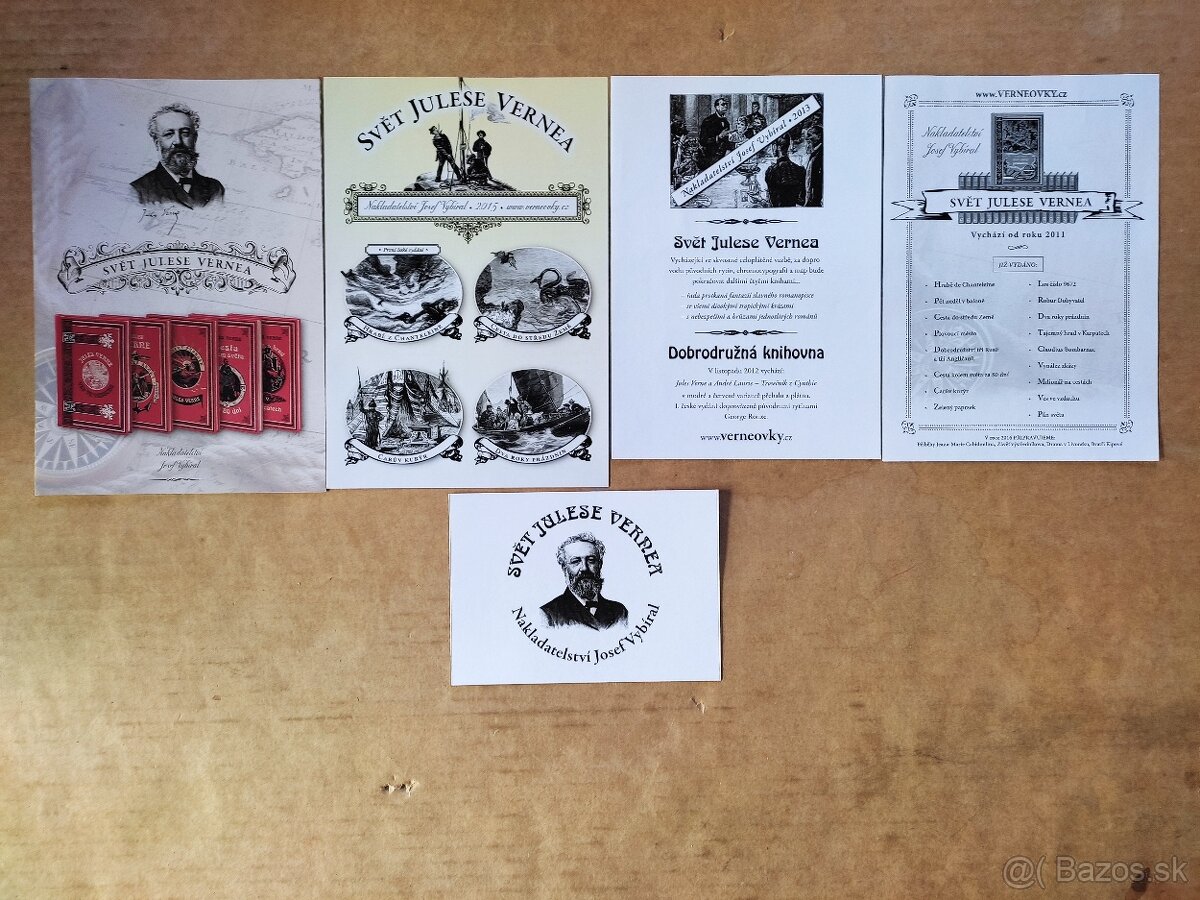 Knihy Jules Verne, katalógy, lexikóny, reklamné letáky...1. - 9